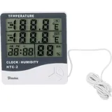 Bradas Wetterstation Digital Thermometer Hygrometer Weiß 8649