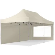 TOOLPORT Faltpavillon 3 x 6 m inkl. 2 Seitenteile Creme