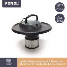Perel Aschesauger 1200W 20L mit Fahrgestell