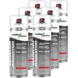 Roda Color Heizkörperspray RAL9016 Verkehrsweiss Sprühlack 6er Set - 400ml Spraydose