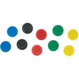 NOBO Magnete für magnetisches Whiteboards, 10 Stück, 32 mm, Mehrfarbig, 1915304