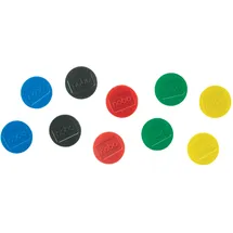 NOBO Magnete für magnetisches Whiteboards, 10 Stück, 32 mm, Mehrfarbig, 1915304