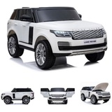 ES-Toys Kinderfahrzeug Elektro Auto Land Rover Zweisitzer Elektro-Autos weiß