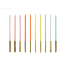Partydeco Geburtstagskerzen 14 cm 10 St. mehrfarbig