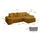 altdecor Ecksofa Cord 2-Sitzer Senfgelb