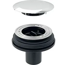 Geberit d90 Duschwannenablauf 150592211 für stockwerksdurchdringende Installation, ohne Geruchsverschluss, DN 50, Ø 50 mm
