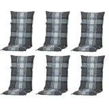 Hochlehner Auflagen Polster 6 ER SET Gartenmöbel Sessel Kissen Gartenstuhl A055