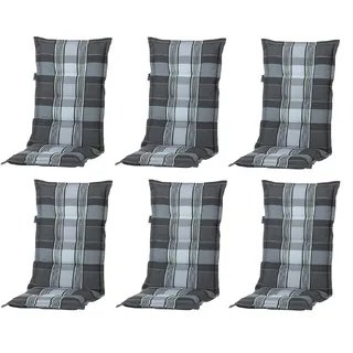 Hochlehner Auflagen Polster 6 ER SET Gartenmöbel Sessel Kissen Gartenstuhl A055