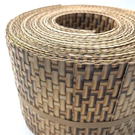 zaunzu® Sichtschutzstreifen 10 x 255 cm Stroh Rattan