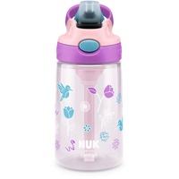 NUK By Contigo Easy Straw Cup | Trinkflasche mit Trinkhalm für Kinder (ab 4 Jahren) | Hergestellt aus strapazierfähigem Tritan | BPA-frei | spülmaschinenfest | 420 ml | Tulpe