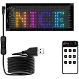 Luminea Programmierbare flexible LED-Anzeigetafel, 512 LEDs, 17x7xcm, App, USB