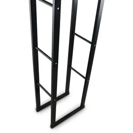 BITUXX Kaminholzständer Metall 40 x 150 cm Schwarz