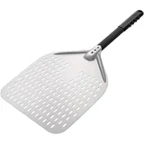 Karboby Perforierte Pizzaschaufel Aus Eloxiertes Aluminium, 30cm/ 12 Zoll Rechteckiger Pizzaschieber, Professionelle Pizzaschaufel Brotschaufel für Pizzaofen