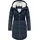 Ragwear Damen, Lange Steppjacke Wintermantel mit Kapuze Ashani Block Intl. Navy25 Gr. S - S
