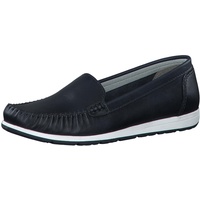 Marco Tozzi Damen Mokassins aus Leder Bequem, Blau (Navy),