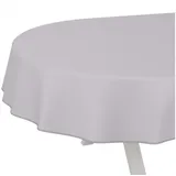 ANRO Wachstuch-Tischdecke abwaschbar Oval 240 x 140 cm Grau
