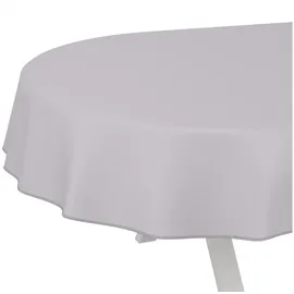 ANRO Wachstuch-Tischdecke abwaschbar Oval 240 x 140 cm Grau
