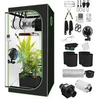 Tolletour Growzelt Komplettset 80x80x160cm Indoor Grow Set Mit 4" Belüftungssat Grow Tent Kit Led Grow Light Grow Lampe Kohlefilter