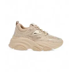 Steve Madden für Damen. SM19000082 Geheime beige Hausschuhe (36), Stoff, 5 bis 8 cm, Schnürsenkel, Lässig