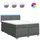 vidaXL Boxspringbett 140 x 200 cm Dunkelgrau