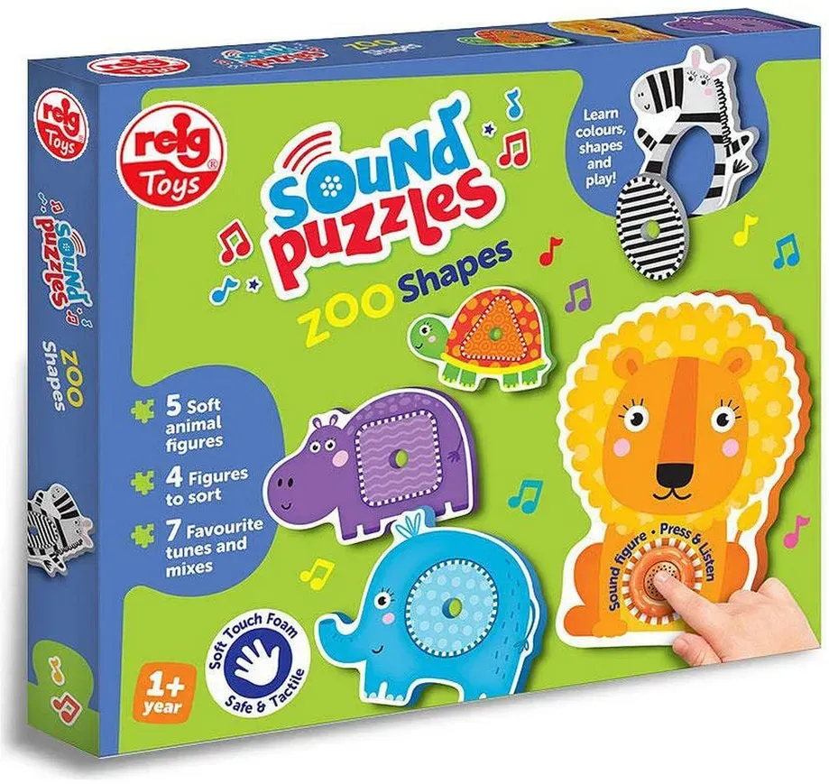 Musikalisches Kinderpuzzle Reig Zoo Shapes – Tierischer Puzzle-Spaß vom Bauernhof