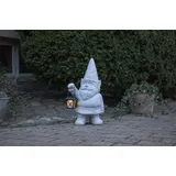 Star Trading Led-solar-figur'gnomy' Zwerg mit Laterne, grau