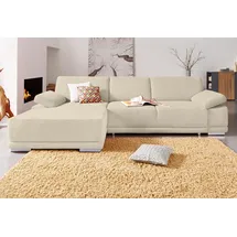 sit&more Ecksofa SIT & MORE "Coria L-Form", beige (creme), B:282cm H:80cm T:162cm, Kunstleder SOFTLUX;Struktur ( 100% Polyester);Struktur fein ( 90% Polyester; 10% Polyamid);Luxus-Microfaser ALTARA NUBUCK (100% Polyester), Sofas, Ecksofa, mit XL-Recamiere,