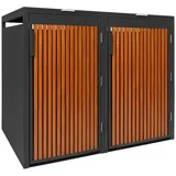 PANELO Mülltonnenbox Mülltonnenbox für Mülltonnen bis 240L, anthrazit + holzoptik