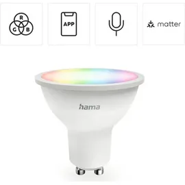 Hama Smart WLAN-LED-Lampe GU10 (4,9W, RGBW, dimmbar, Matter