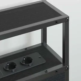 vidaXL Stauraum-Kopfteil Schwarze Eiche 120 cm Holzwerkstoff vidaXL