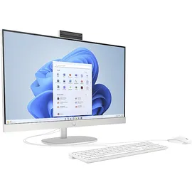 HP 27-cr1300ng, All-in-One PC, mit 27 Zoll Display Touchscreen, Intel® U-Series 125U Prozessor, 16 GB RAM, 512 SSD, Intel®, UHD Graphics, Weiß Windows 11 Home (64 Bit)