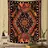 Fowocu Wandteppich mit Sonne und Mond, indisches Hippie-Mandala, cooler Wandteppich, ästhetischer Wandteppich für Schlafzimmer, Wohnzimmer, Wohnheim (Orange, 152,4 x 203,2 cm)