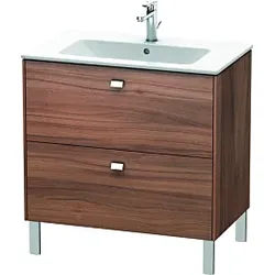 Duravit Brioso Waschtischunterbau BR440201079 820x479mm, Nussbaum Natur/Chrom, 2 Auszüge
