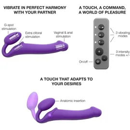 Strap-On-Me Strap-on-me, Vibrating Bendable Strap-on - Size M, 34 cm,