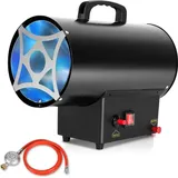 Izrielar Gasheizung für innenräume, 10KW 220V Gasheizgerät Gasheizer Gasheizgebläse Propangasheizgebläse 320 m3/h Luftdurchsatz, mit 1,6m Gas...