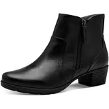 Jana Ankle Boots für Damen Stiefeletten mit Absatz mit Reißverschluss Kleiner Absatz, Schwarz 38 EU
