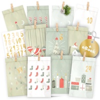 Amari befüllbarer Adventskalender AMARI® Adventskalender Tüten zum Befüllen mit Klammern