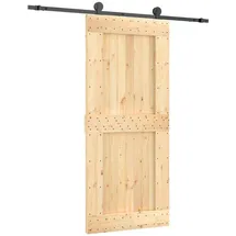 vidaXL Schiebetür rechts 90 x 210 cm Braun/Schwarz