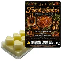 WonderWax Duftwachs WonderWax® Duftwachs 6 Herzen, (Fresh Amber), Duftrichtung: Fresh Amber