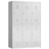 ClassiX Spind lichtgrau X-523230, 6 Schließfächer 118,5 x 50,0 x 180,0 cm