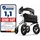 eloneo Outdoor Rollator Aluminium faltbar mit Sitz Silber