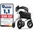 eloneo Outdoor Rollator Aluminium faltbar mit Sitz Silber