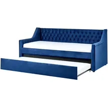 Beliani Ausziehbett MONTARGIS 90 x 200 cm marineblau