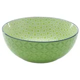 CreaTable 4er Set CreaTable Müslischale Mediterran 440 ml Steinzeug Grün