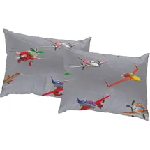 Wirth Kissenbezug Planes Action 40 x 60 cm Grau
