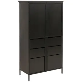 Mendler Apothekerkommode 136 x 73 x 35 cm natur / Silber