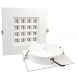 Fiai IsoLED LED Downlight Prism 10W eckig weiß