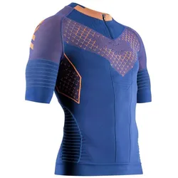X-Bionic Laufshirt Twyce Race Shirt (enganliegend) Kurzarm dunkelblau/orange Herren