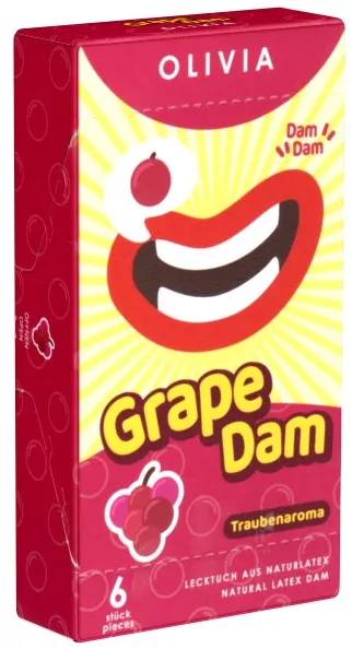 Olivia Dams Grape – Traubenaroma Lecktücher 6 St