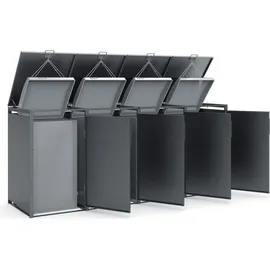plats® Mülltonnenbox 265 x 80 x 116 cm grau